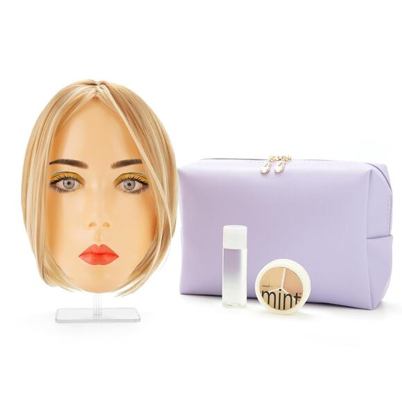 Makeup Practice Face Makeup Mannequin Face w/ Purple Travel Bag - Picture 6 of 6